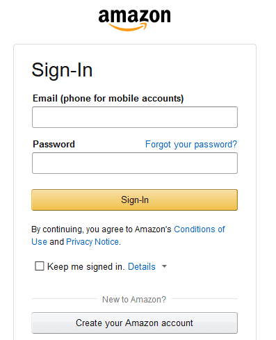 Amazon Sign in