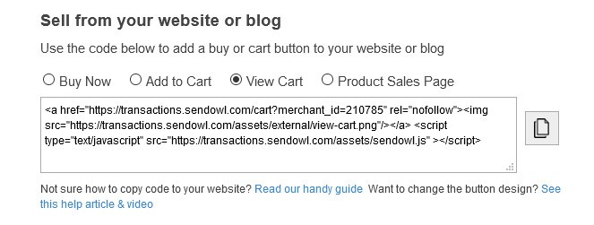 SendOwl view cart code