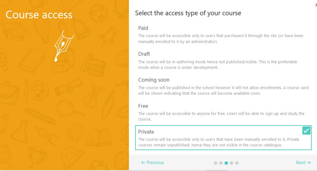 LearnWorlds Course Access Type