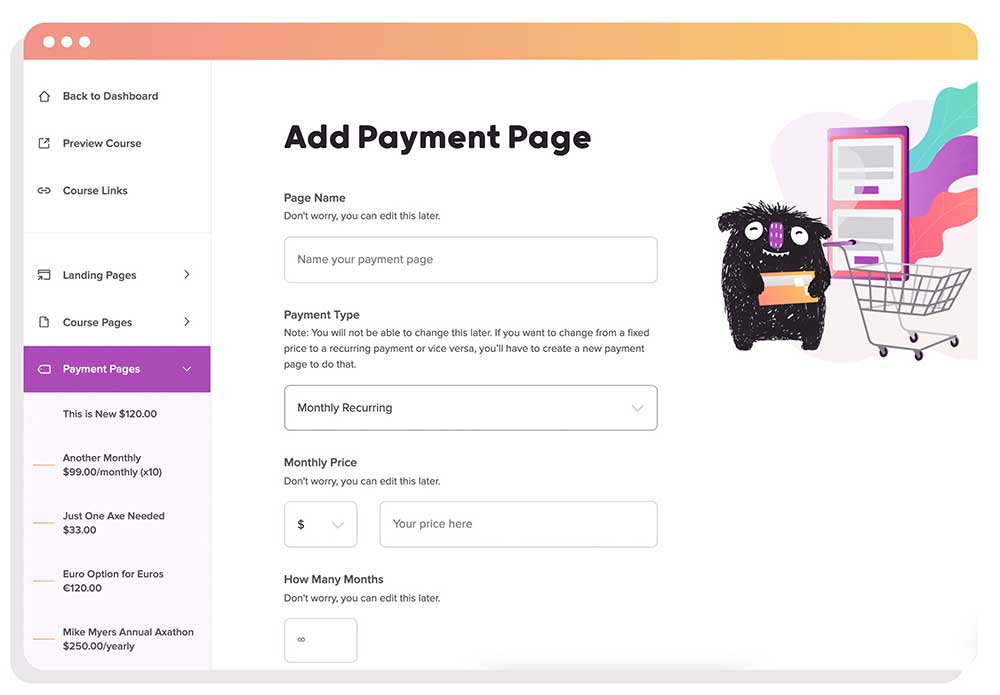 Teachery add payment page