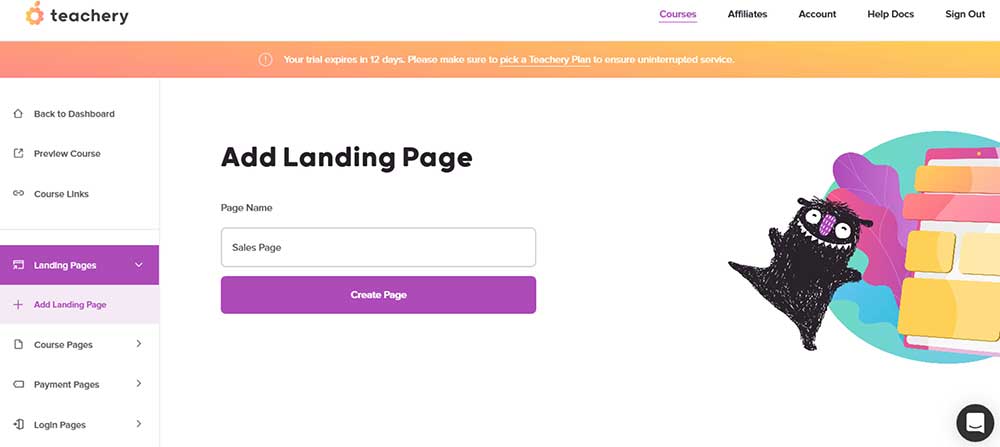 Teachery landing page